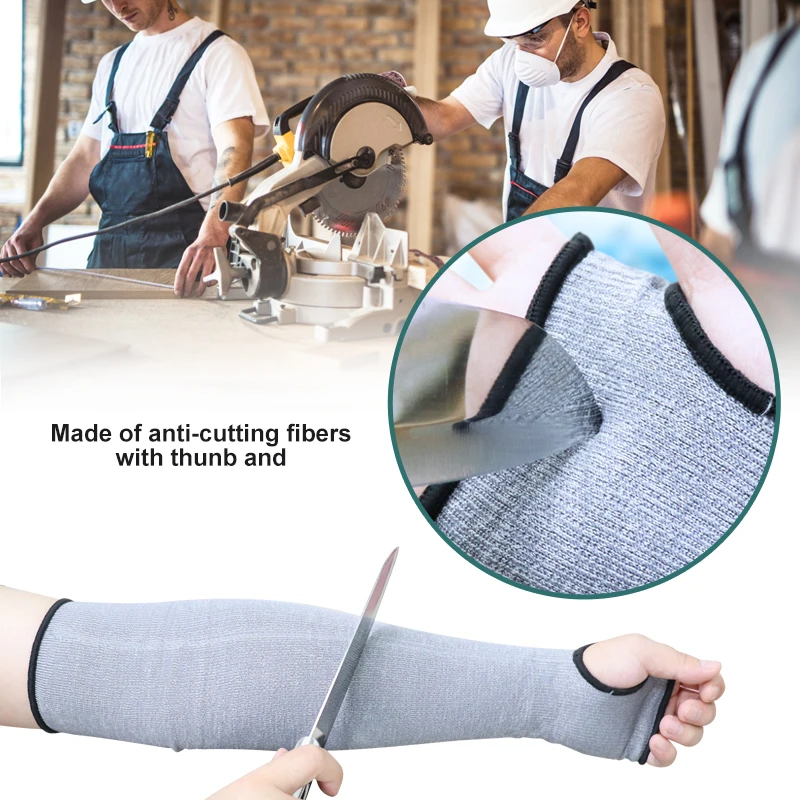 XINGYU Arm  Protection Circumference 9-14 inches 15G Anti Cut Sleeve HPPE knitted design Cut Resistant Knit Long Sleeve