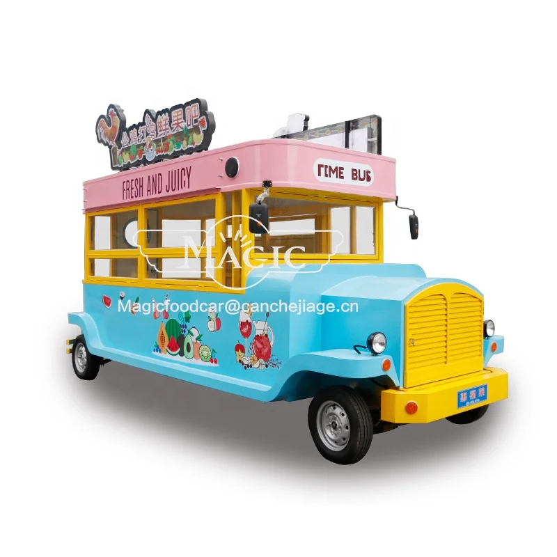 Customized Food Truck Rolling Cart Fast Food Snow Cone Trailer Food Cart Cooking Trailer Hamburger Carts
