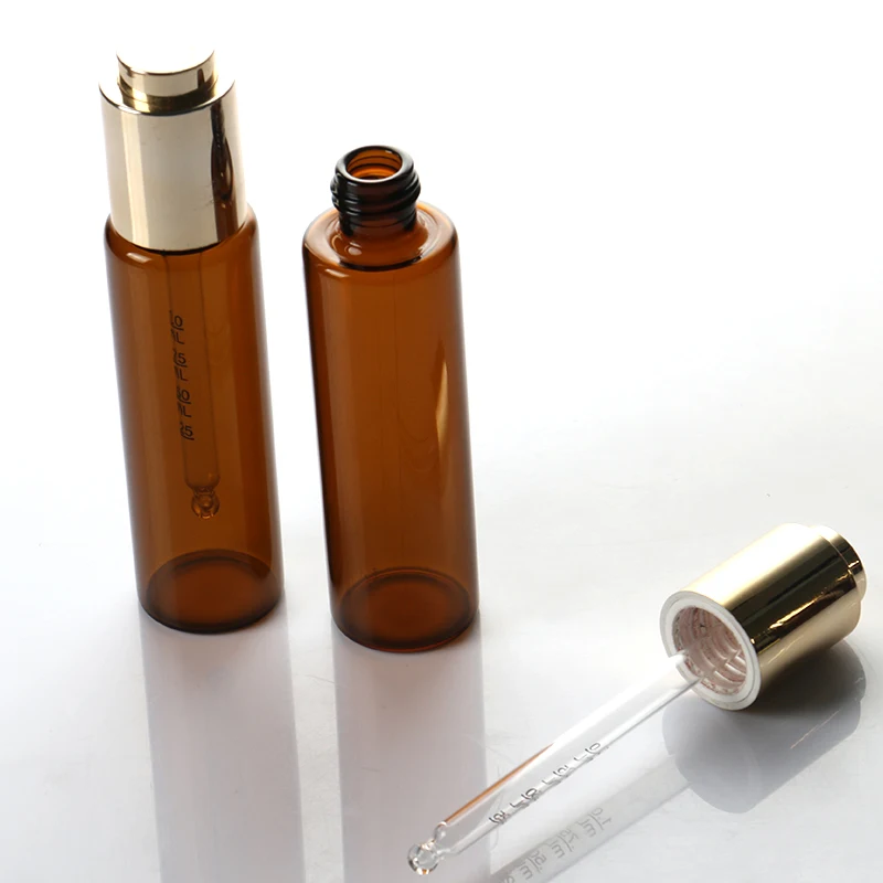 Manufacturer Huagui In Stocks Amber Glass Dropper Bottle Empty Glass Vials For Essential Oil