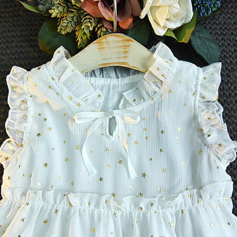 Girl Princess Dress Summer Girls Sequins Birthday Gown Children Clothing Girl Kids sleeveless star Party Dresses