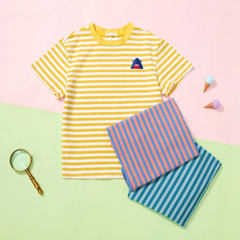
2020 Latest 100% cotton Baby Boy short sleeve Striped shirt 