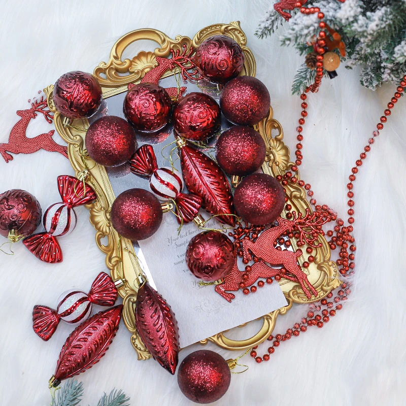 2024 Candy Cane Christmas Ball Set New Embroidered and Sequined Plastic Lollipop Window Layout Pendant Christmas Decoration