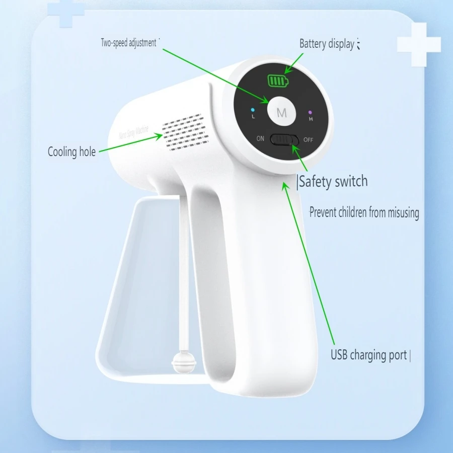 The Latest Mini Rechargeable Electric Nano Sprayer Anionic Micro Mist Disinfection Cordless Nano Ozone Sprayer