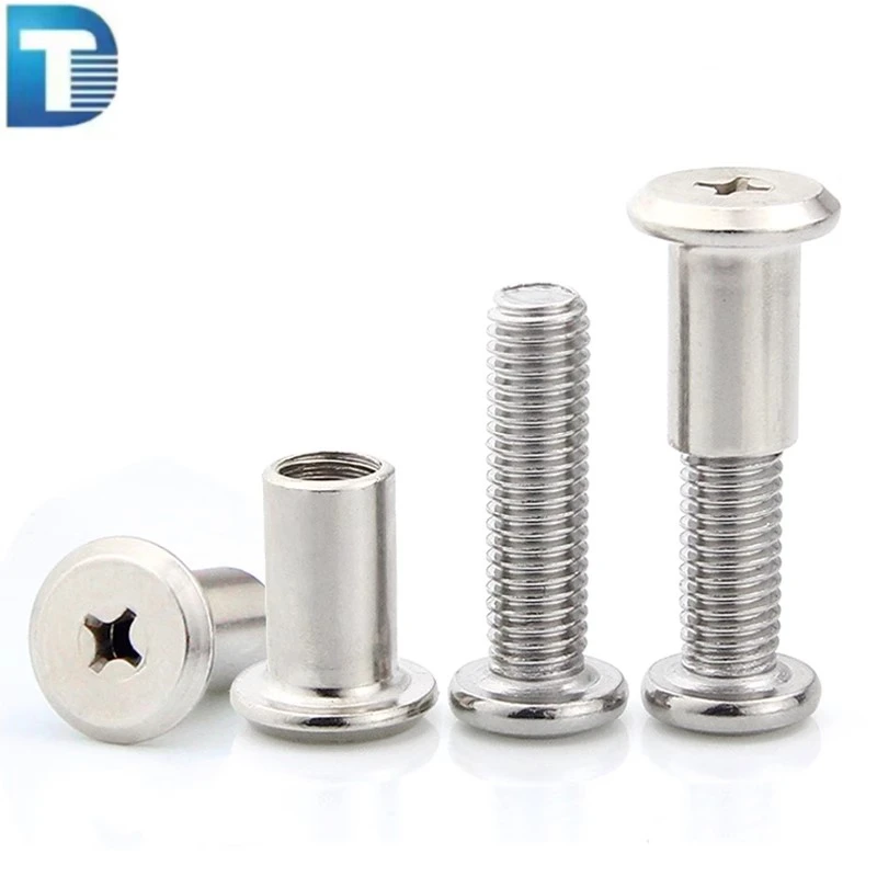 M6 Stainless Steel SS304 316 316L A2 A4 70 80 ANSI AISI 304 316 Flat Head Slotted Phillips PZ Drive Chicago Binding Post Screw