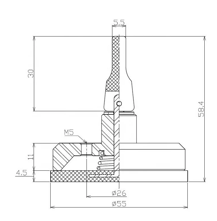 55mm strong suction cup vacuum
