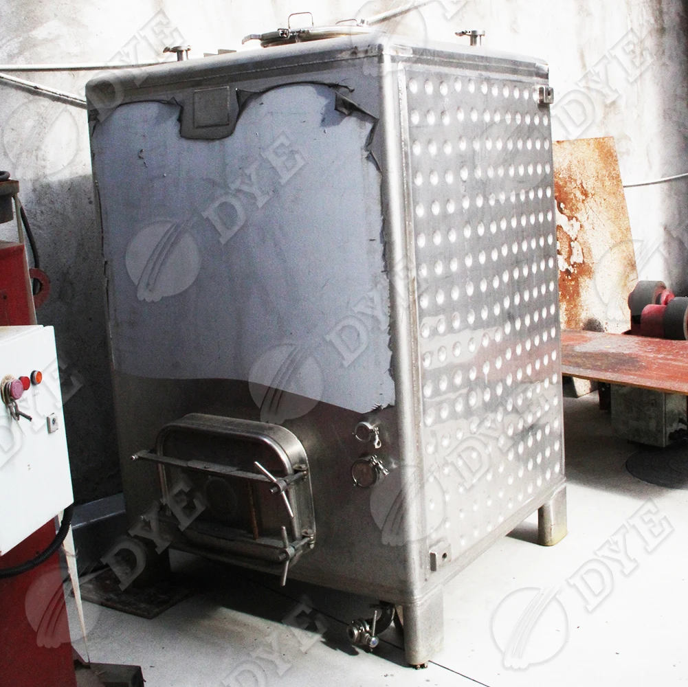 DYE Small Brewery Equipment fermenter square stainless steel tank container 1000/2000 liter ibc tote for