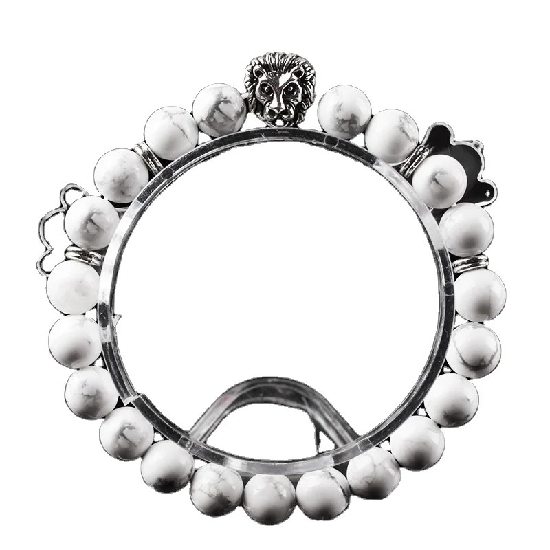  Hot style European and American lion head Buddha diy volcanic stone beads bracelet lava bangle