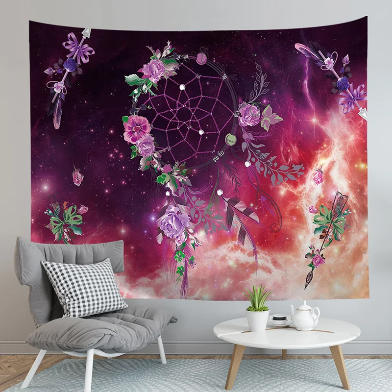 Gold Color Flower Ombre Wall Decor Cotton Mandala Wall Hanging Tapestry Boho Indian Tapestries