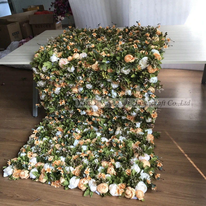 
LFB1421 greenery roll up flower wall fro wedding decorations 