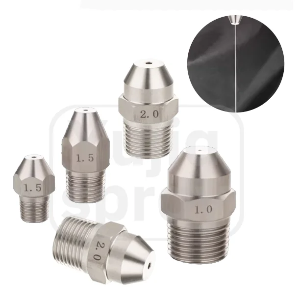 High-pressure Stainless steel 0 degree linear nozzle water straight line jet spray car cleaning nozzle