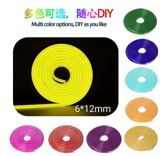 High-Bright LED Neon Sign 12V Flexible Silicone Strip for Outdoor Advertising Landscape DIY Wedding Decor with IP67 Rating
