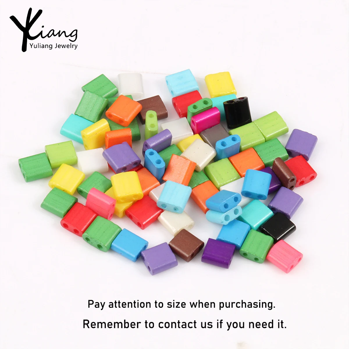 5 * 2mm Macaron electroplated double hole glass bead necklace, bracelet, lifting bead DIY block, loose bead accessory material