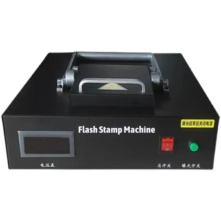 Automatic Black Photosensitive Seal Flash Stamp Machine Self Inking Stamp Rubber Stamp Making Machine