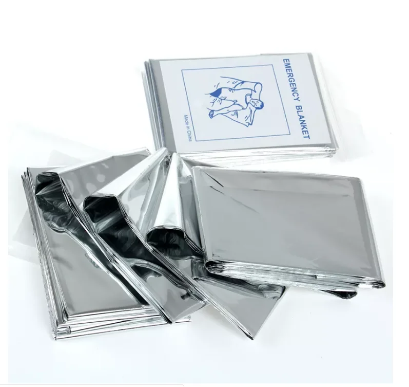 Disposable Emergency Blanket Outdoor Survival Waterproof Blanket Foil Thermal First Aid Blankets