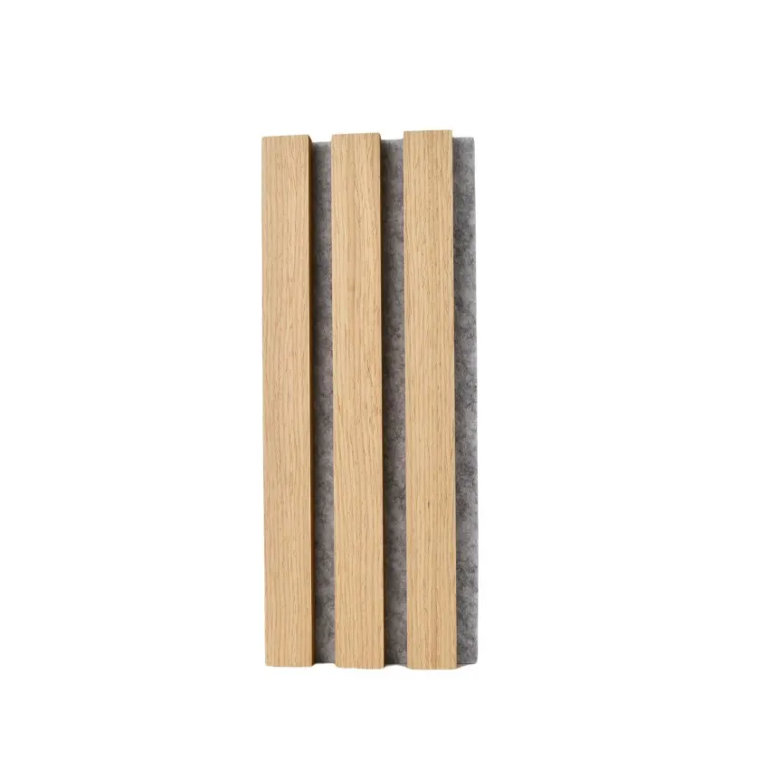Soundproof Foam Board Panel Various Veneer Choices Eco-friendly  Wood Slat Acoustic Wood Panels with FSC Certification