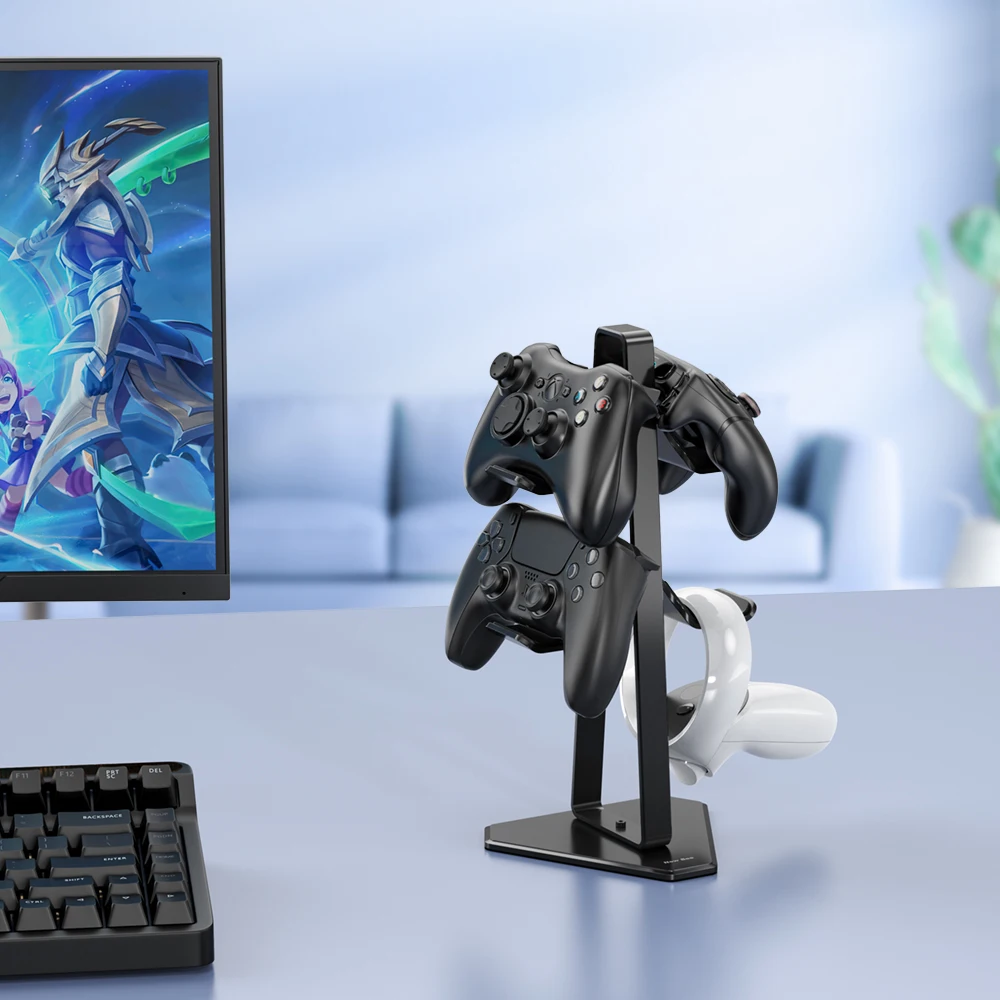 New Bee New Arrivals 2 Tiers Gaming Controller Headset Stand for PS4 PS5 One Xbox Switch Game Controller Holder
