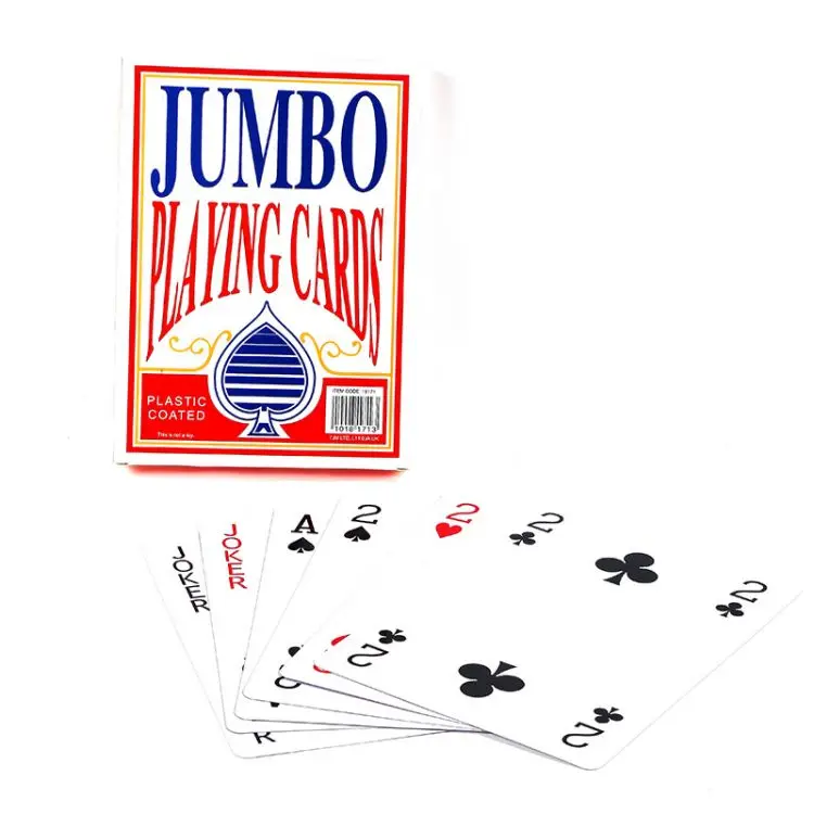 Wholesale A4 Super size Poker Cards 9 times large size standard Poker decks 20*28cm magic props playing cards