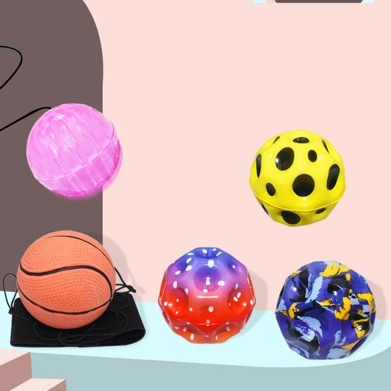 Light Up Wrist Balls With Elastic String Flashing Wristband Toys Led Return Ball For Birthday Halloween Christmas