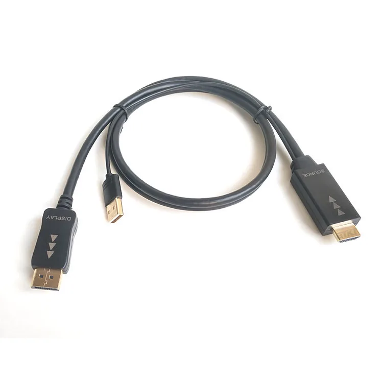  Адаптер штыревой HDMI на DP Мужской кабель 4k * 2k 30 Гц к Displayport каблю высокоскоростной для отображения порта К