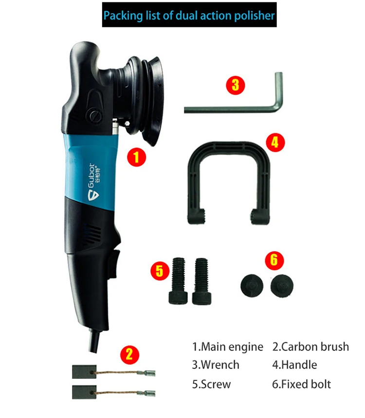 1000W Car Polishing Machine 125mm Orbit Dual Action Auto Polisher Variable Speed Sander Buffing Waxing Machine