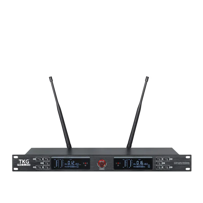 TKG 650-690MHz UR-2000-L dual channel outdoor wireless lavalier wireless lapel microphone