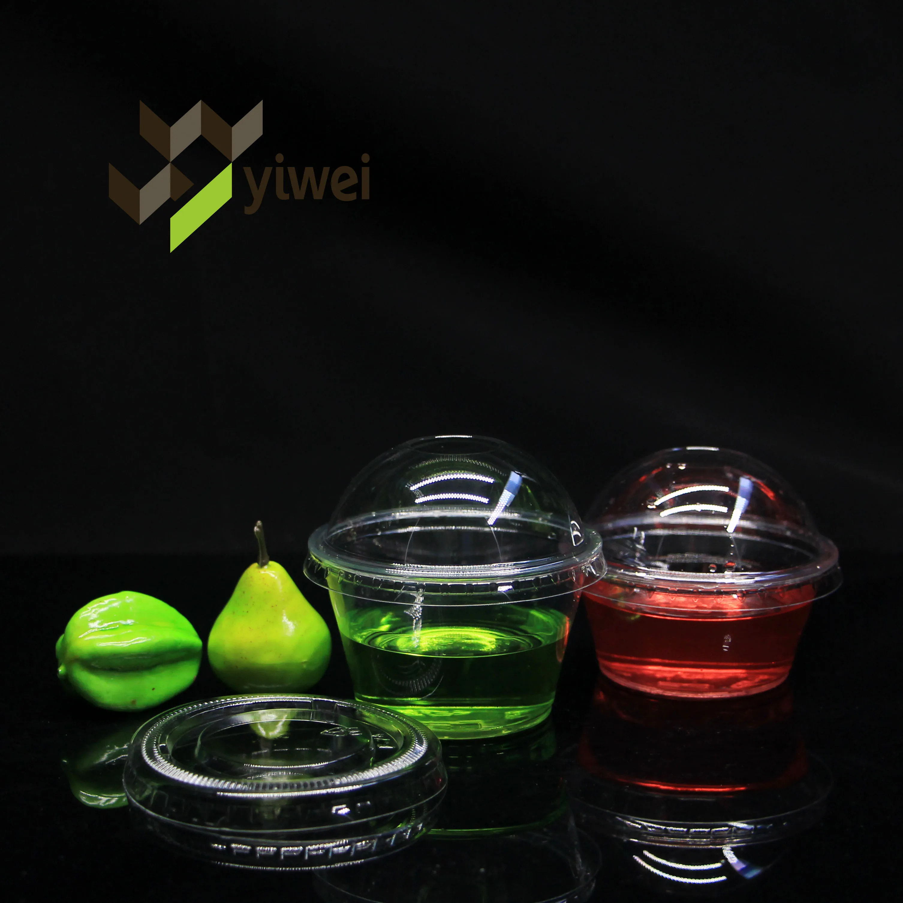 Whole sale PET Hot Selling Sweet Plastic Sauce Cups, Mini Portion Control Cups With Lids/