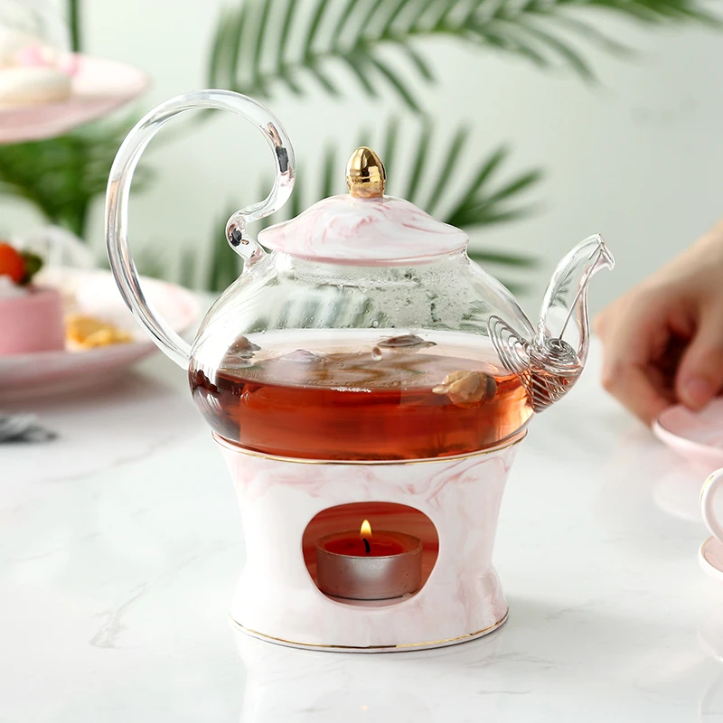 A06-01 White Ceramic Teapot with Glass Material Wholesale China Teapots