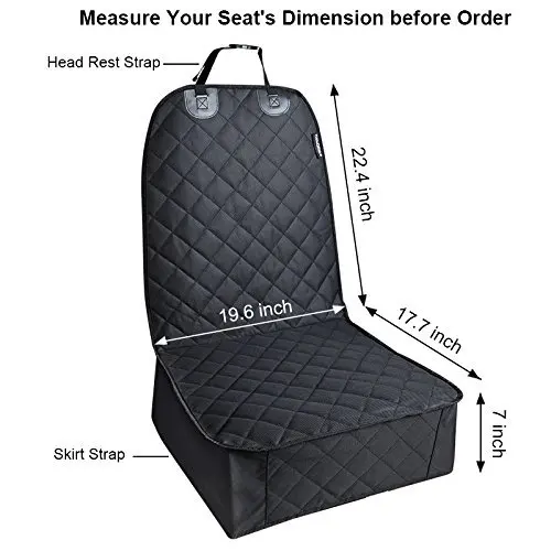 Durable Nonslip Rubber Backing Pet Front Seat Cover Dog Car Seat Covers For Cars Trucks & SUVs