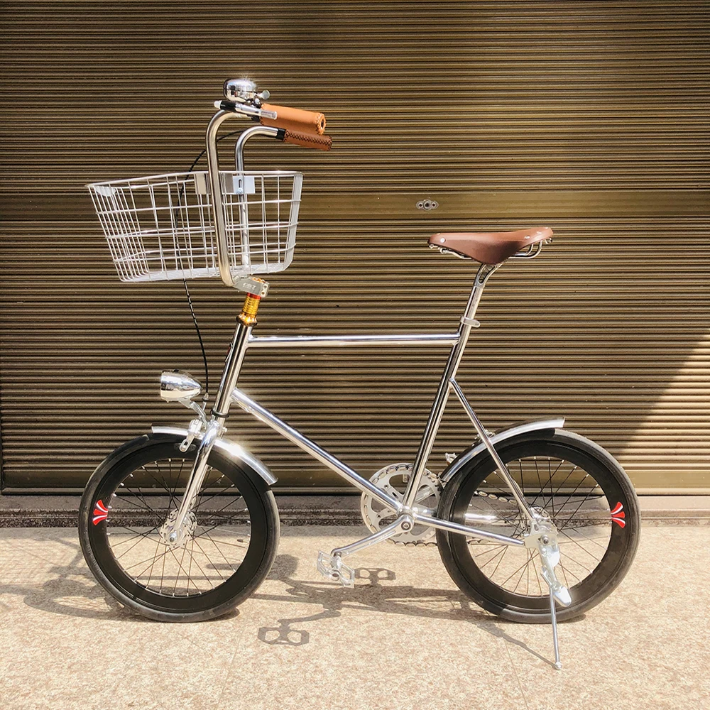 20 inch bike Single speed Retro Pet Bike fixie bike vintage sliver bicycle frame mini bicycle with sliver basket
