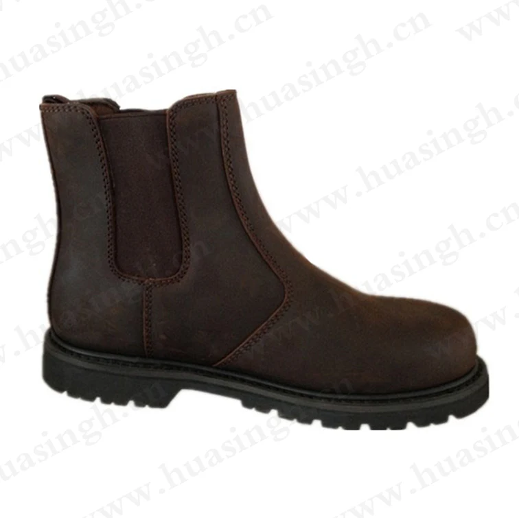LLJ, Hot selling chelsea style boots steel toe anti-hit middle cut safety shoes HSB209