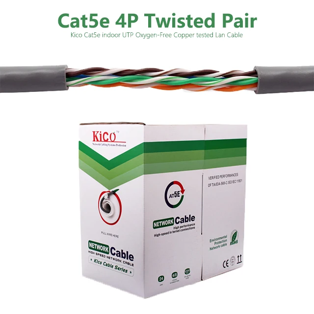 Utp Cat5e Cable 26AWG Cable Cat5e Network Cable 4P Twisted Pair Telecommunication