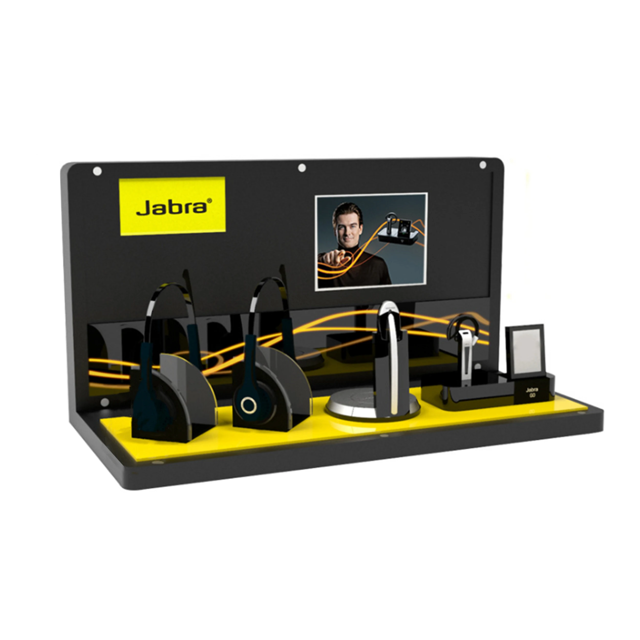 Manufacturer customized plexiglass display rack, acrylic display rack and headphone speaker display rack