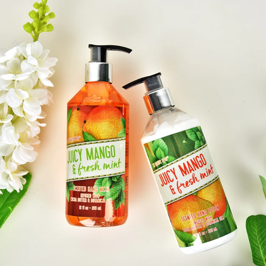 Natural Premium Liquid Foam Soap Gel Luxury Custom And Lotion Bottle Wrap Packaging Gift Set Hand Wash