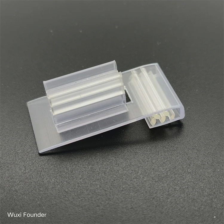 Transparent custom color pvc soft tooth clip label holder label holder plastic data strip