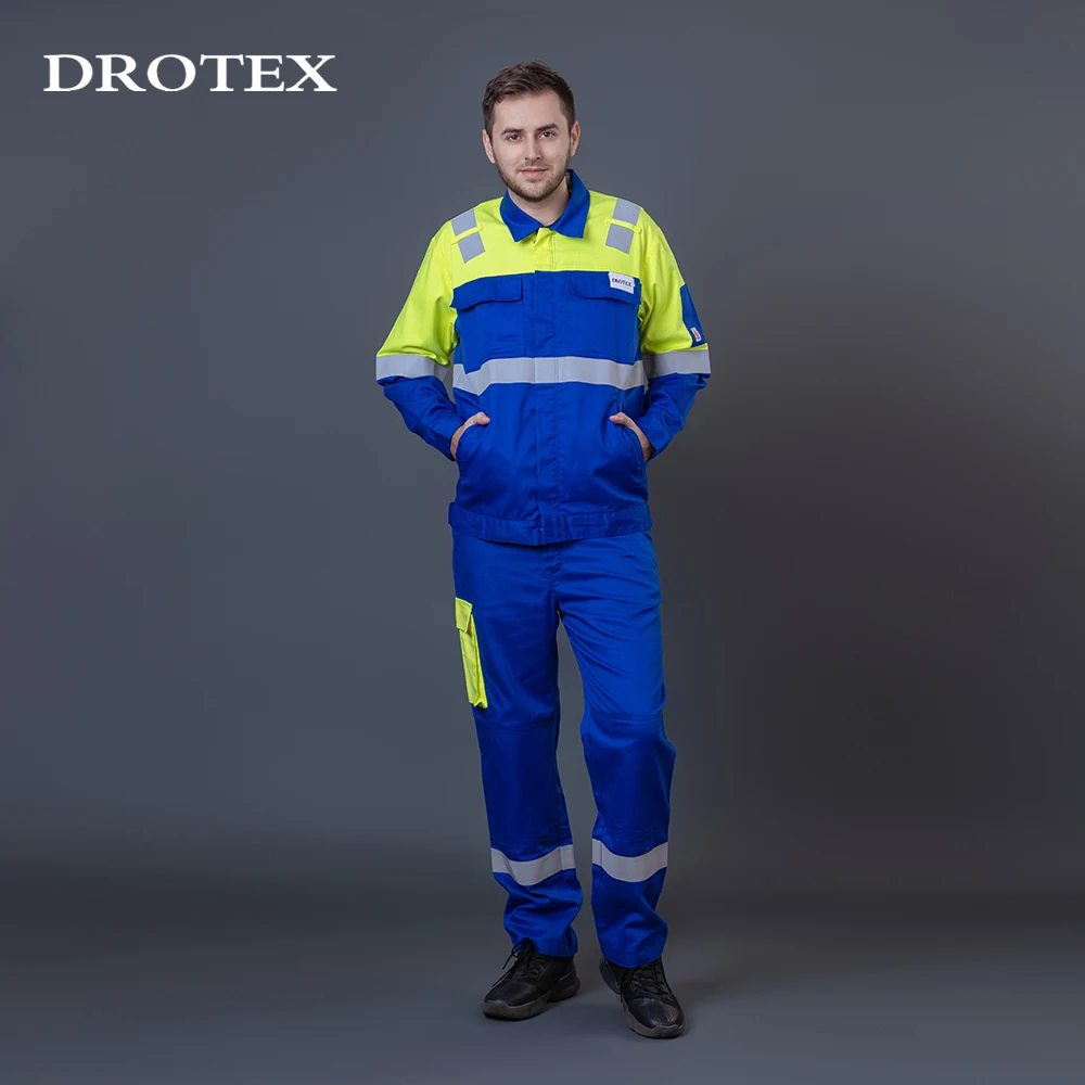 Vintage Fire Resistant Firefighting Jacket Pants Working Clothes Reflective Occupational Safety Suits