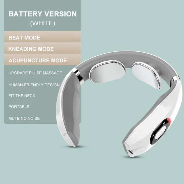 2020 new tens infrared physiotherapy impulse cervical 4d electric pulse neck massager with 6 modes and 15 speeds