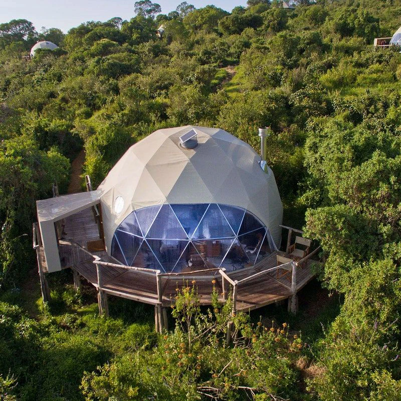 6M Diameter Igloo Geodesic Dome Steel Structure Camping Tent Hotel Luxury Dome For Outdoor