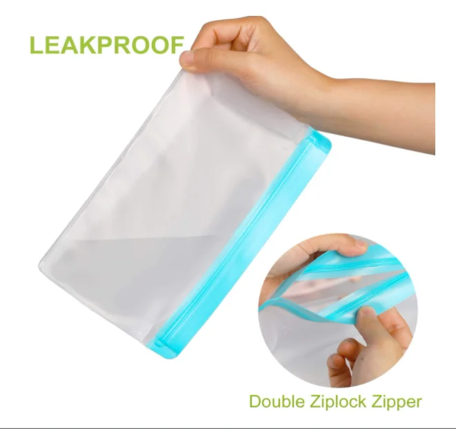 12  count freezer bags packaging peva reusable grade food storage bags set