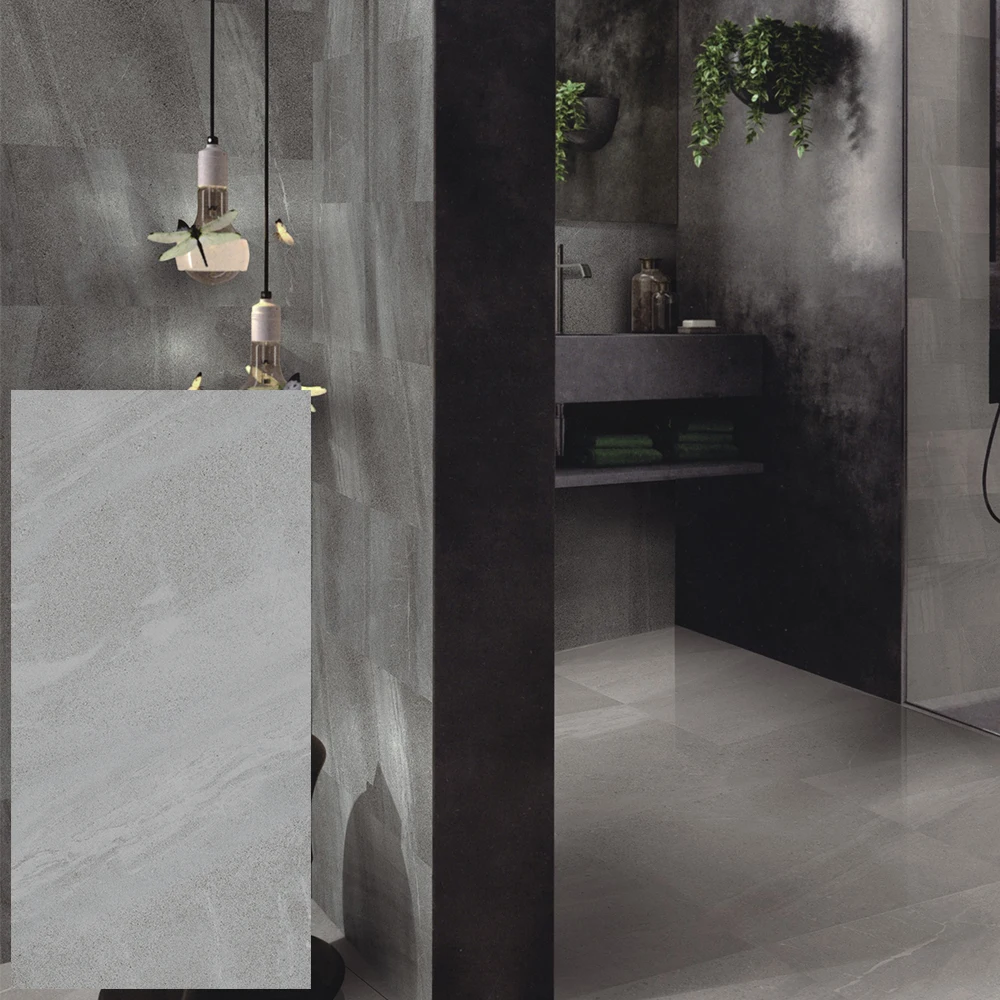 house flooring bathroom porcelain kitchen floor grey matte ceramic tile 600x1200mm