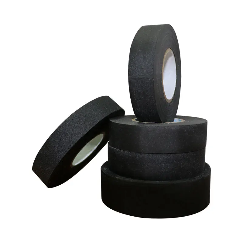 Automotive Wire Harness Plastic Coat Black Electrical Flexibility High Abrasion Resistance Adhesive Tape