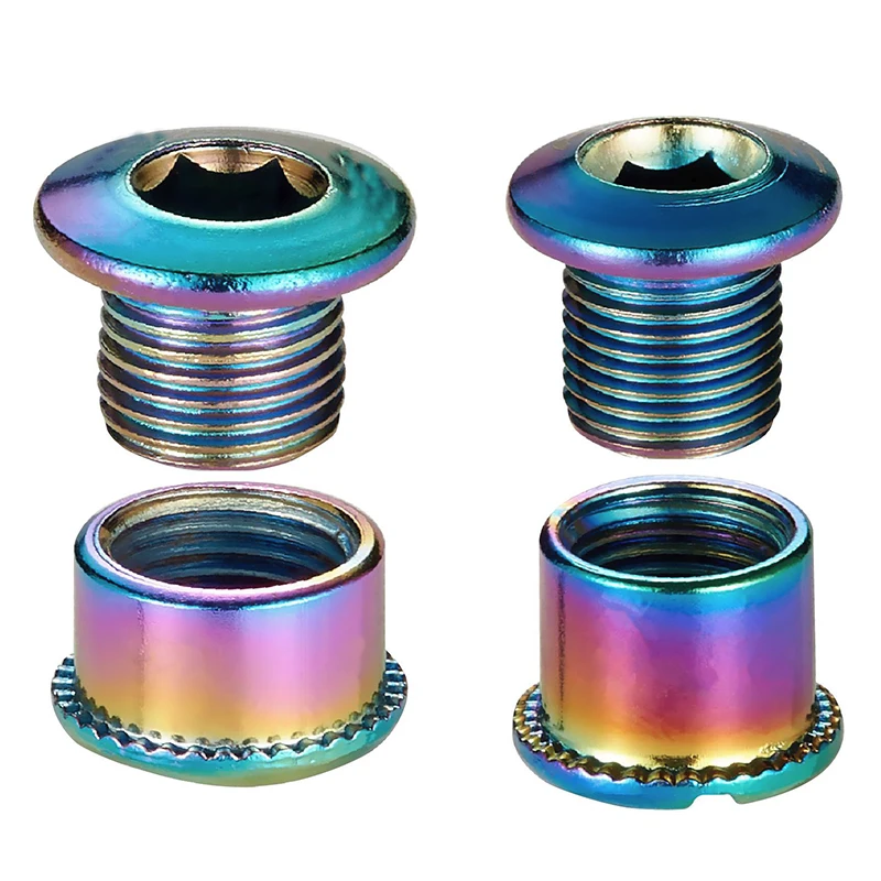 Hot Sale Chainrings Bolts Bicycle Sprocket Silver Multicolor Screws Road Bike Crank Screws