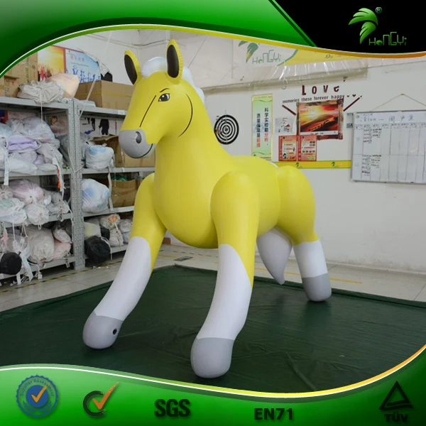 Hot Sale Vivid Animal Golden Inflatable SPH Horse PVC Inflatable Horse Toy