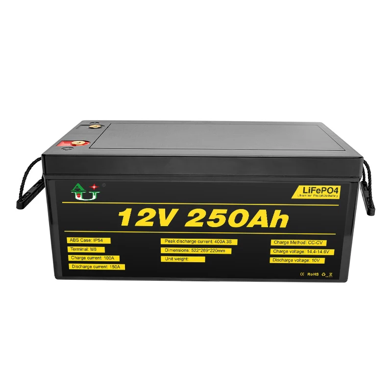 12V Lithium Iron Phosphate Lithium Battery 100ah 150ah 200ah 250Ah LiFePO4 Battery Pack 12V