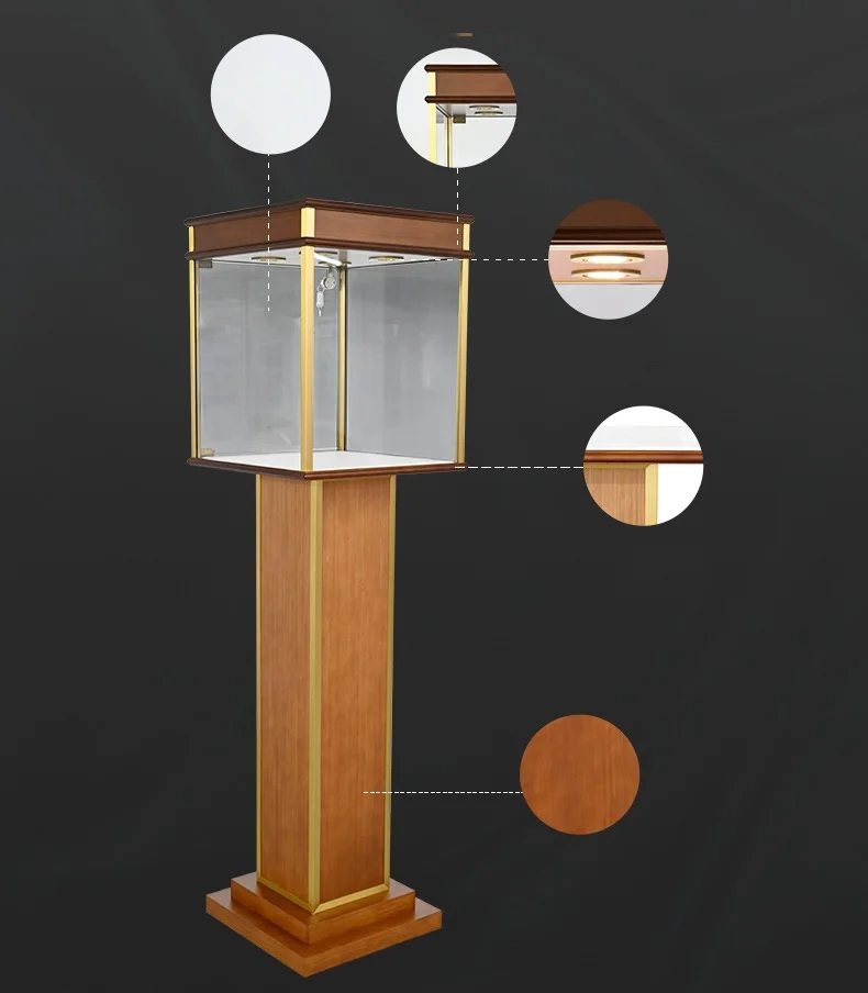 Fashion Modern Museum Cultural Relics Exhibition Luxury Display Sample Cabinet