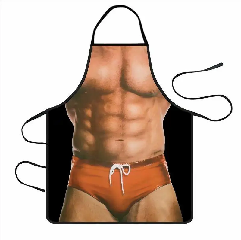 Funny Comics Cute Cartoon Painting Coffee Kitchen Cooking Adult Digital Print Plain Cosmetic Apron Penis for Birthday Gift