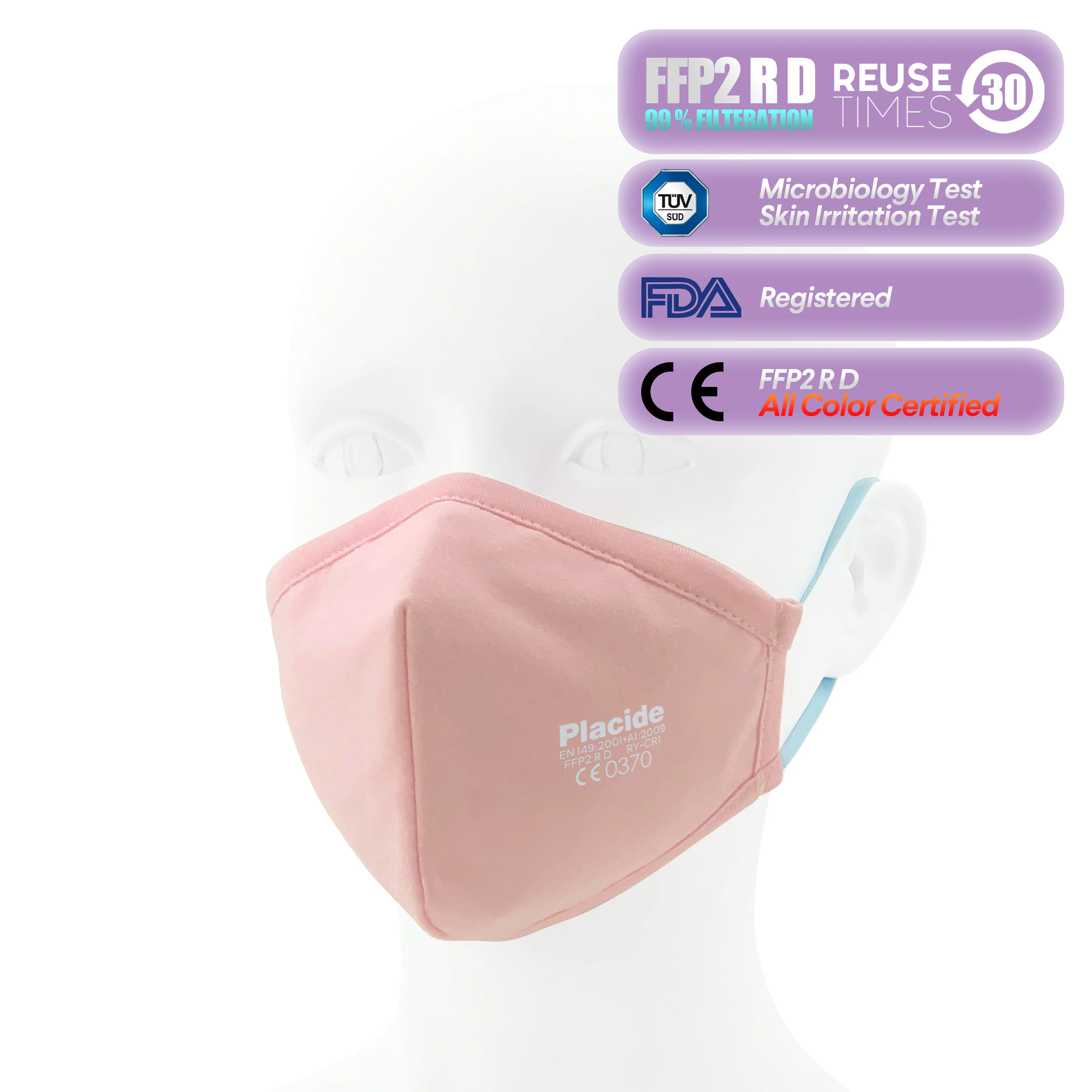 Wash Children Breathable Washable Black White Color Face Mask Nano Technology 99% filtering efficiency Cotton Cloth Reusable