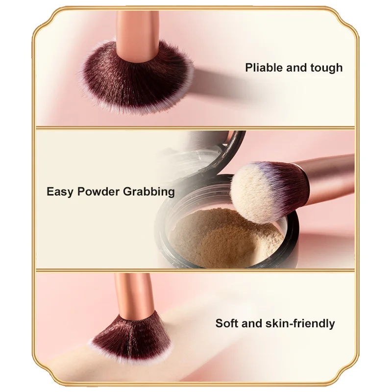 2024 OEM Professional Free Samples Promotional  White Pink  Beauty 14Pcs Eye  Shadow Kabuki Flat Cosmetic Makeup Brushes Set