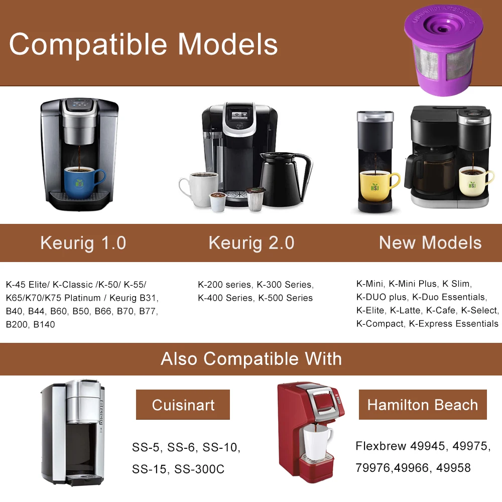 Hotean совместимые кофейные капсулы keurig 2 0 многоразовая кофейная