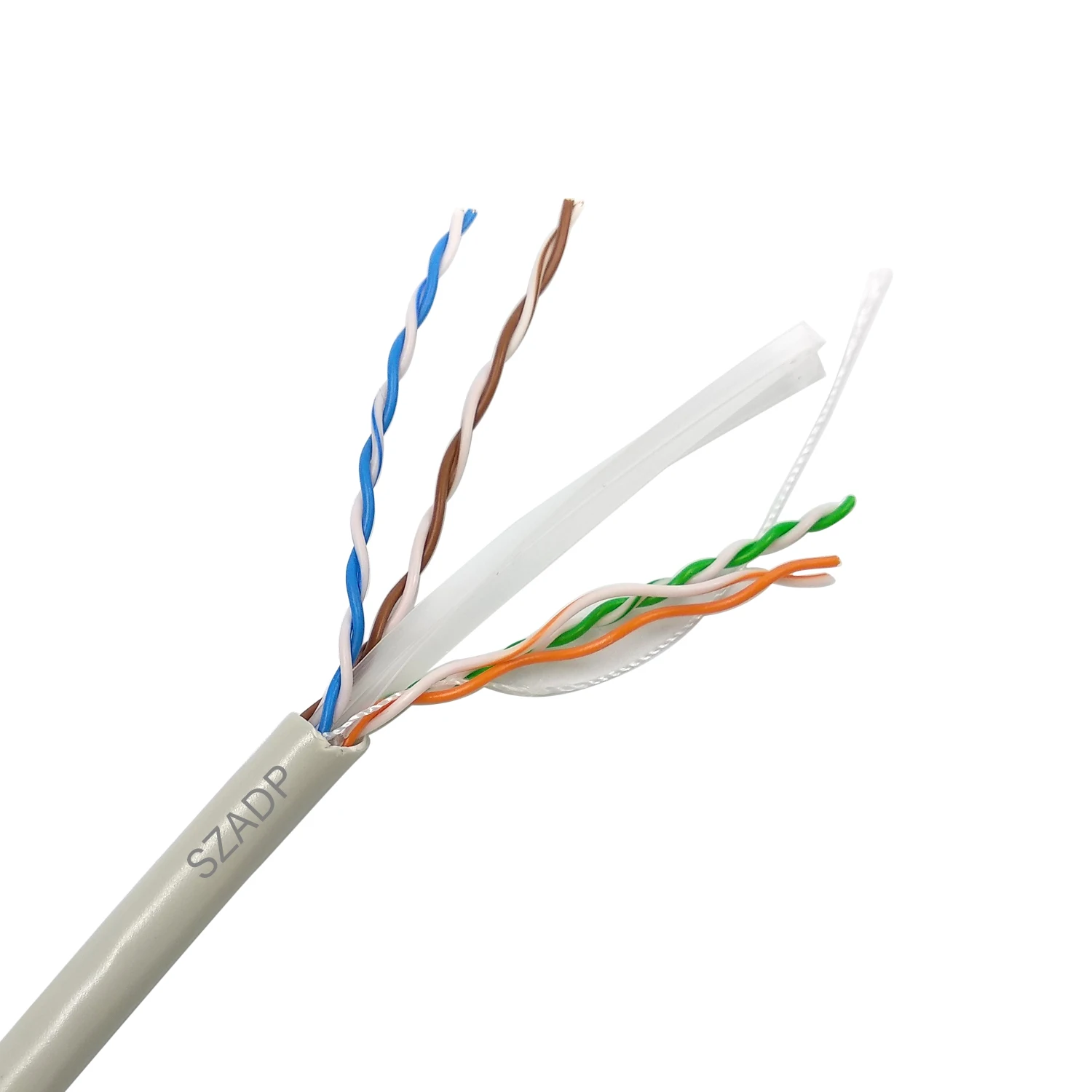Лидер продаж в Бангладеш производители SZADP Cat6 бесплатный образец Cat 6 23AWG CCA кабель lan с ПВХ оболочкой для строительного
