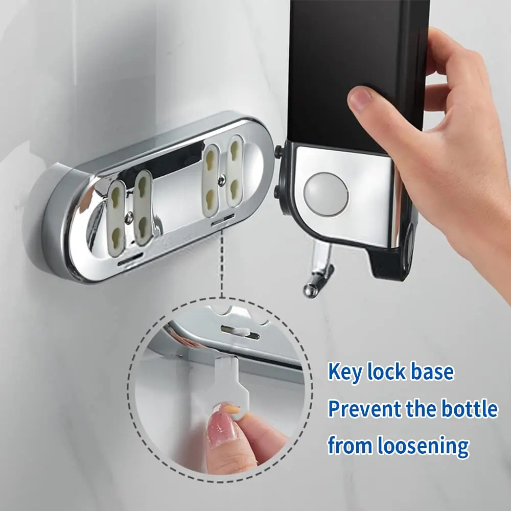 Hydroerelax 500ml per Cup Wall Mounted Manual Soap Dispenser for Home Bath Kitchen Hotels Restaurants Shower and Lotion Dispense